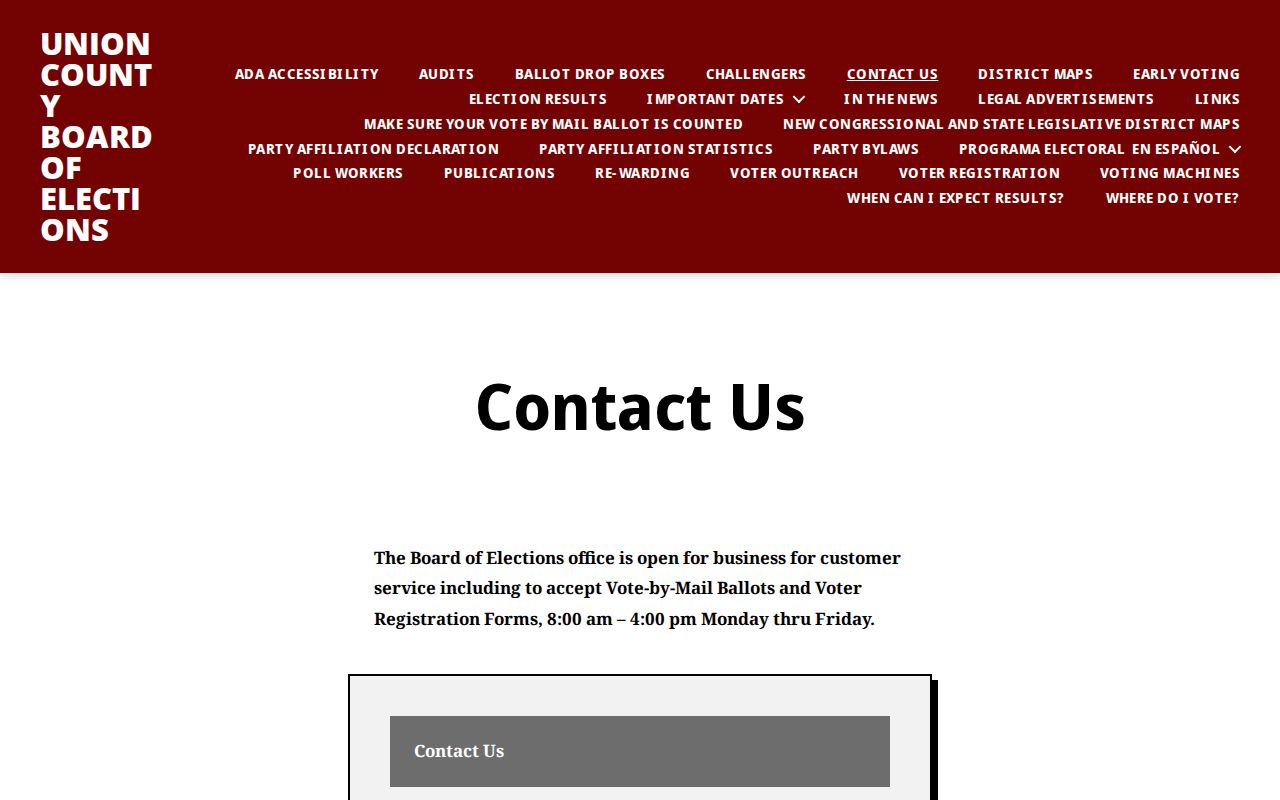 Westfield neighbors research with Union County Board of Elections contacts