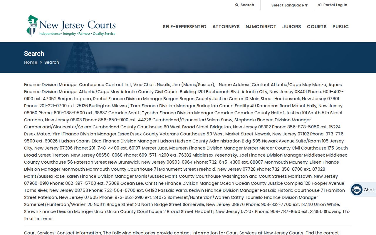 Westfield resident lookup through New Jersey Courts public case search